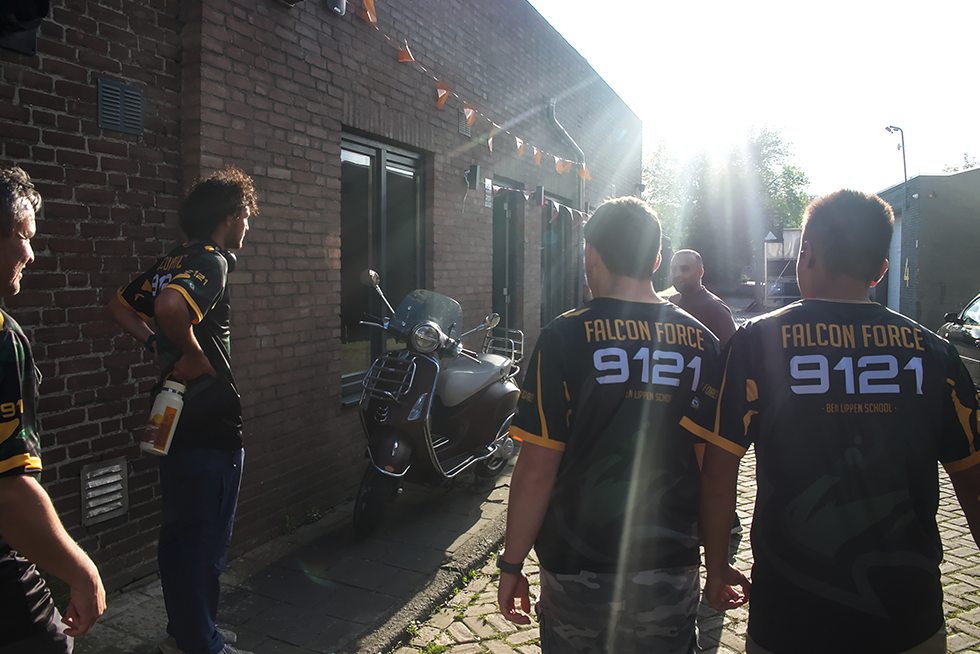 Team members at competition event